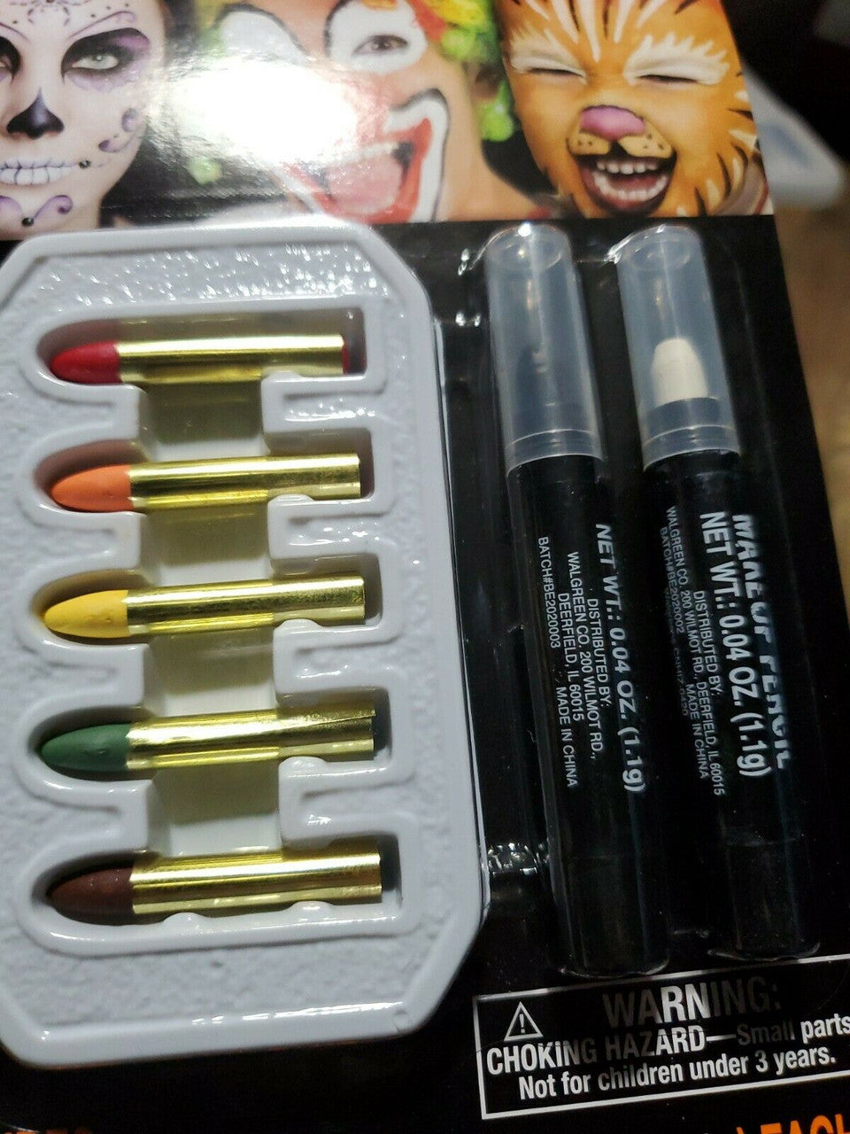 Happy Halloween Pencil And Crayon Makeup Kit 5+