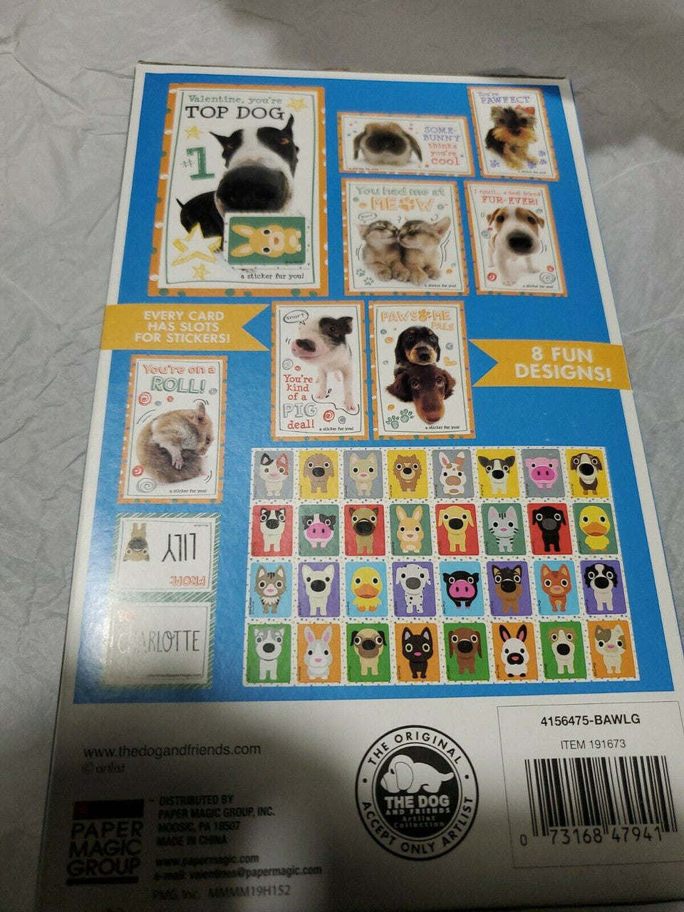 The Dog And Friends 32 Count Valentines Cards With 32 Stickers