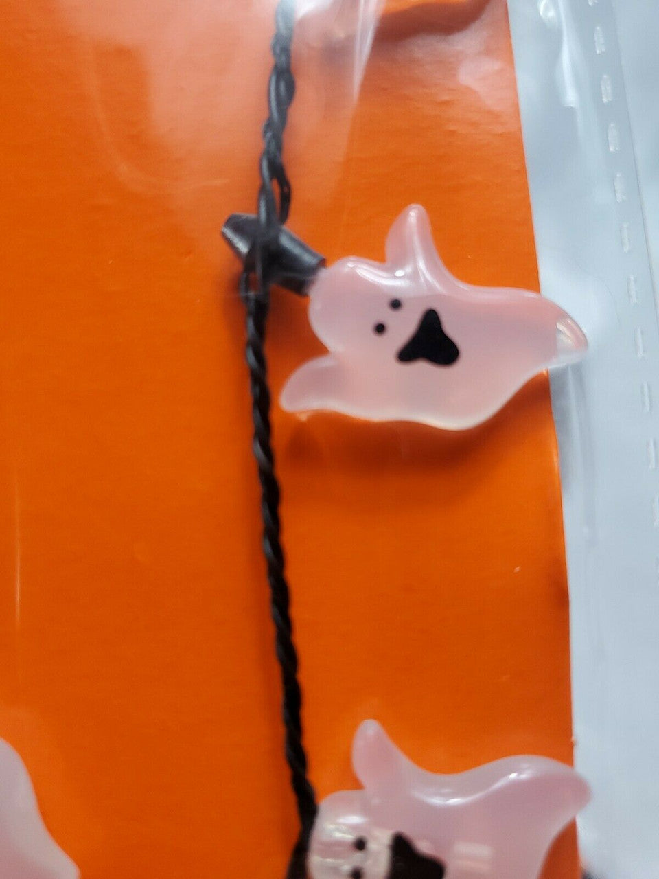 Happy Halloween Light-Up Ghost BOO Necklace 33” Spooky Trick Or Treat Lot of 4