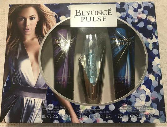 Beyoncé Pulse 3-piece gift set with perfume, body milk, and shower cream