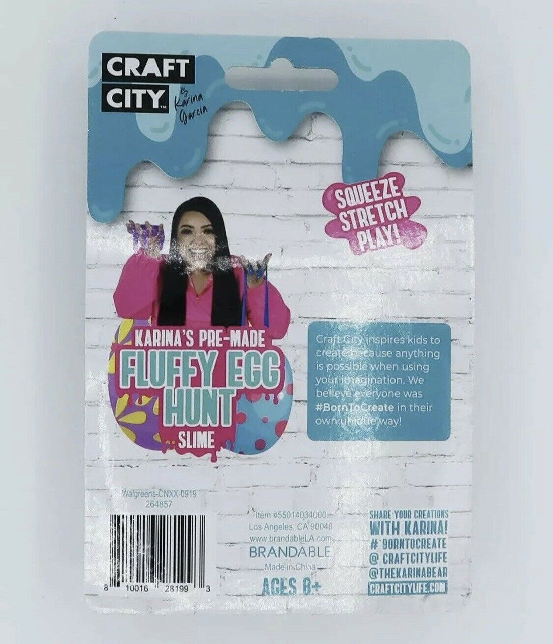 Craft City Karina Garcia Pre-made Fluffy Egg Hunt Slime Marshmallow Scented