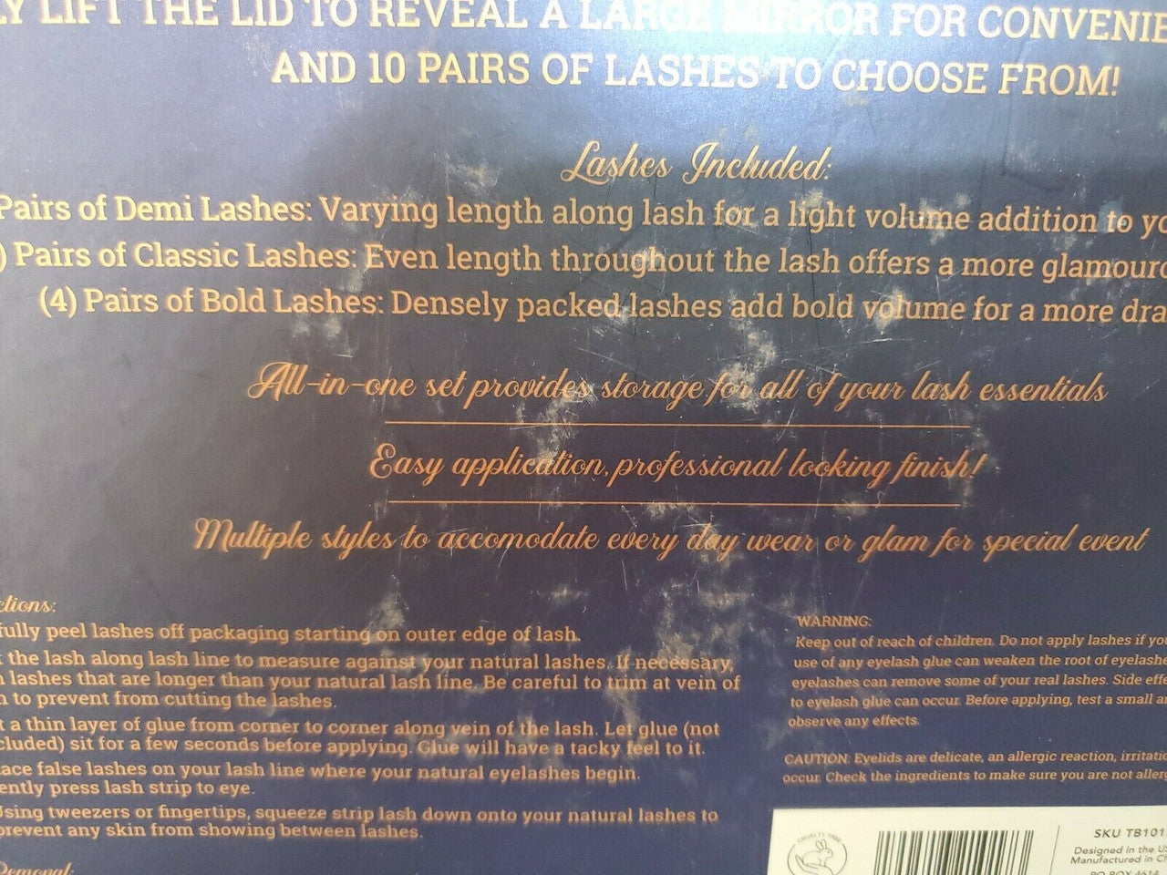 Limited edition boxed set of 10 luxury false eyelashes with mixed styles for natural and glam looks