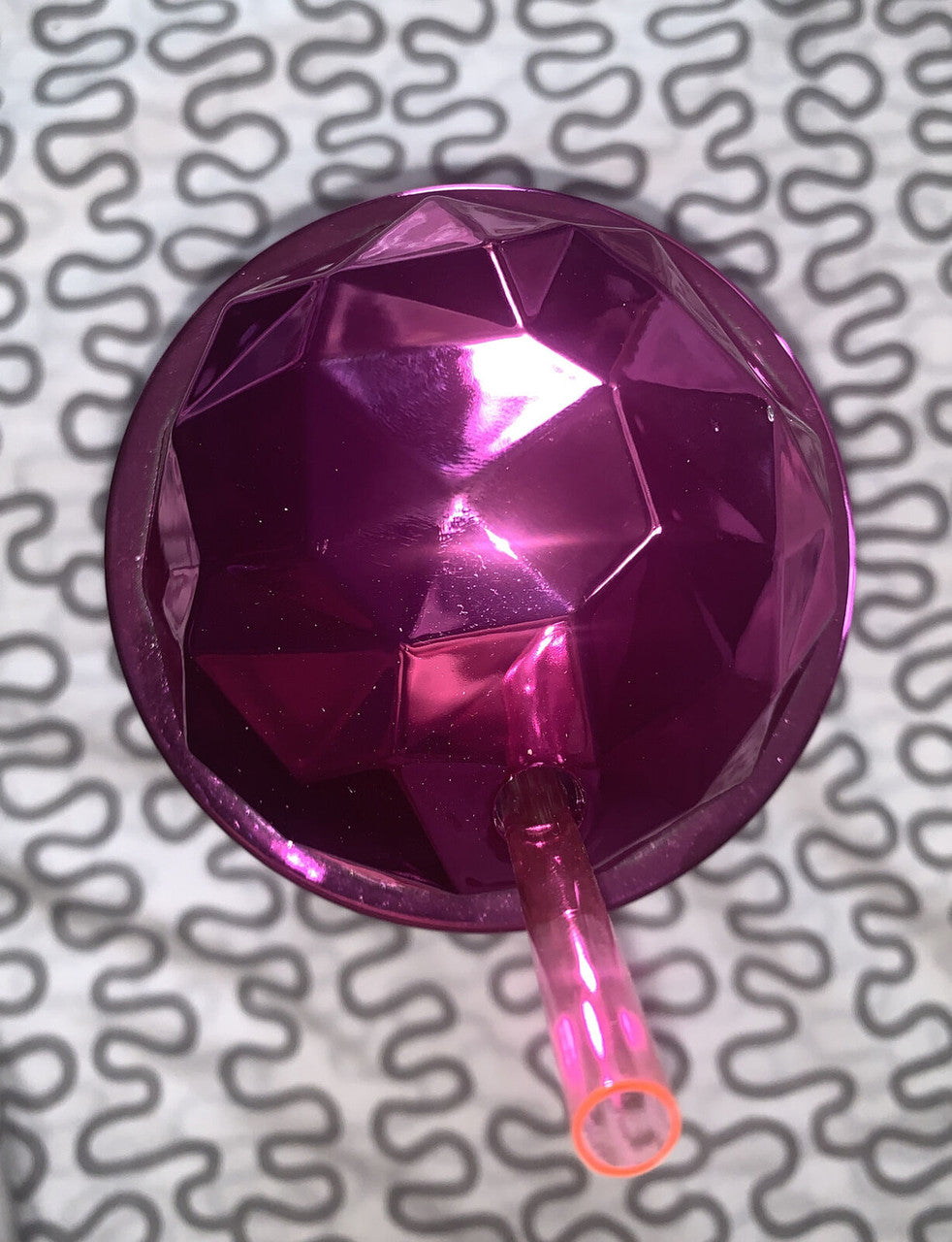 Glitter Gem Top 16oz Tumbler With Straw