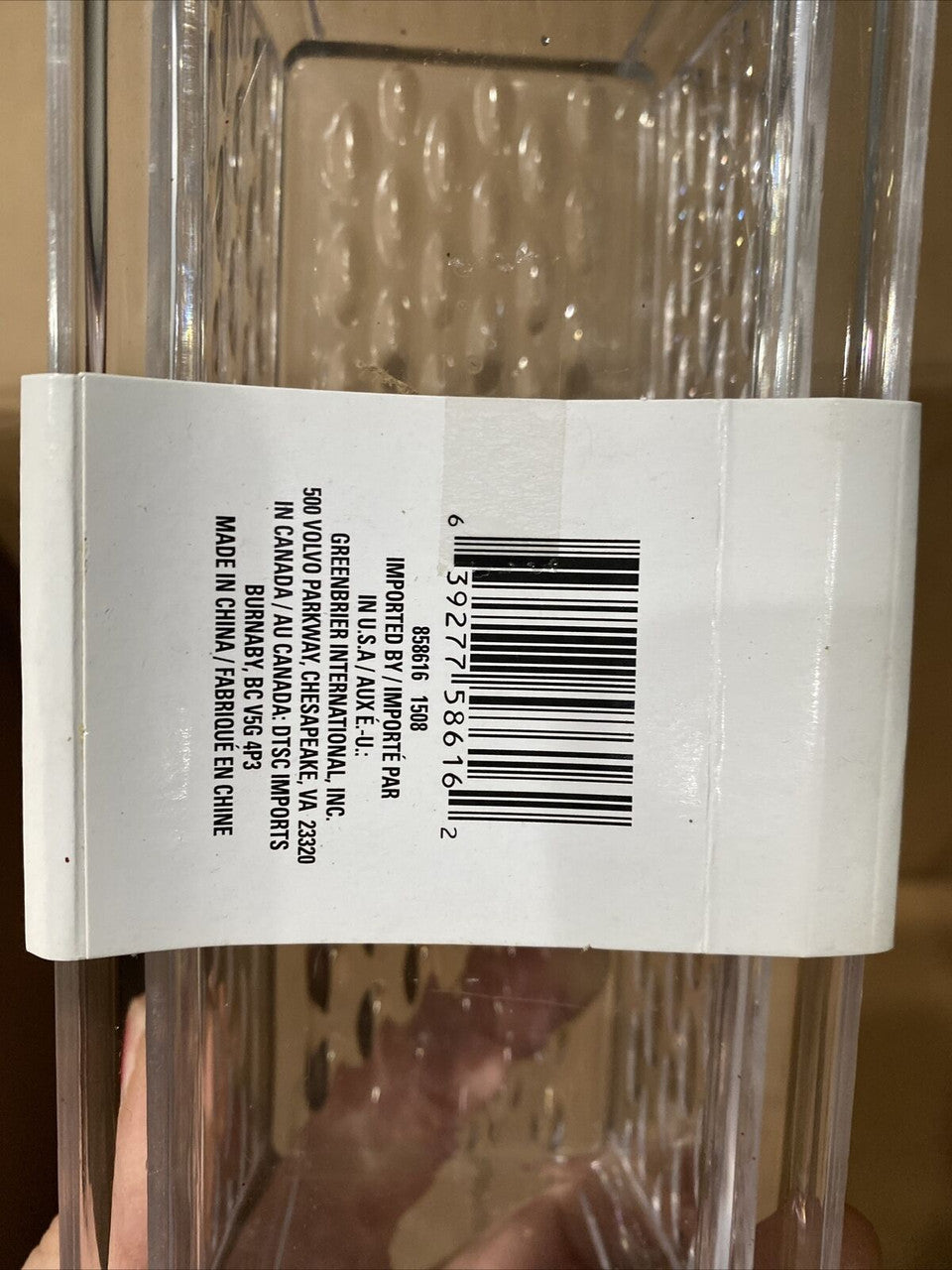 Clear Textured BUTTER DISH For SERVING TRAY COVERED DISH