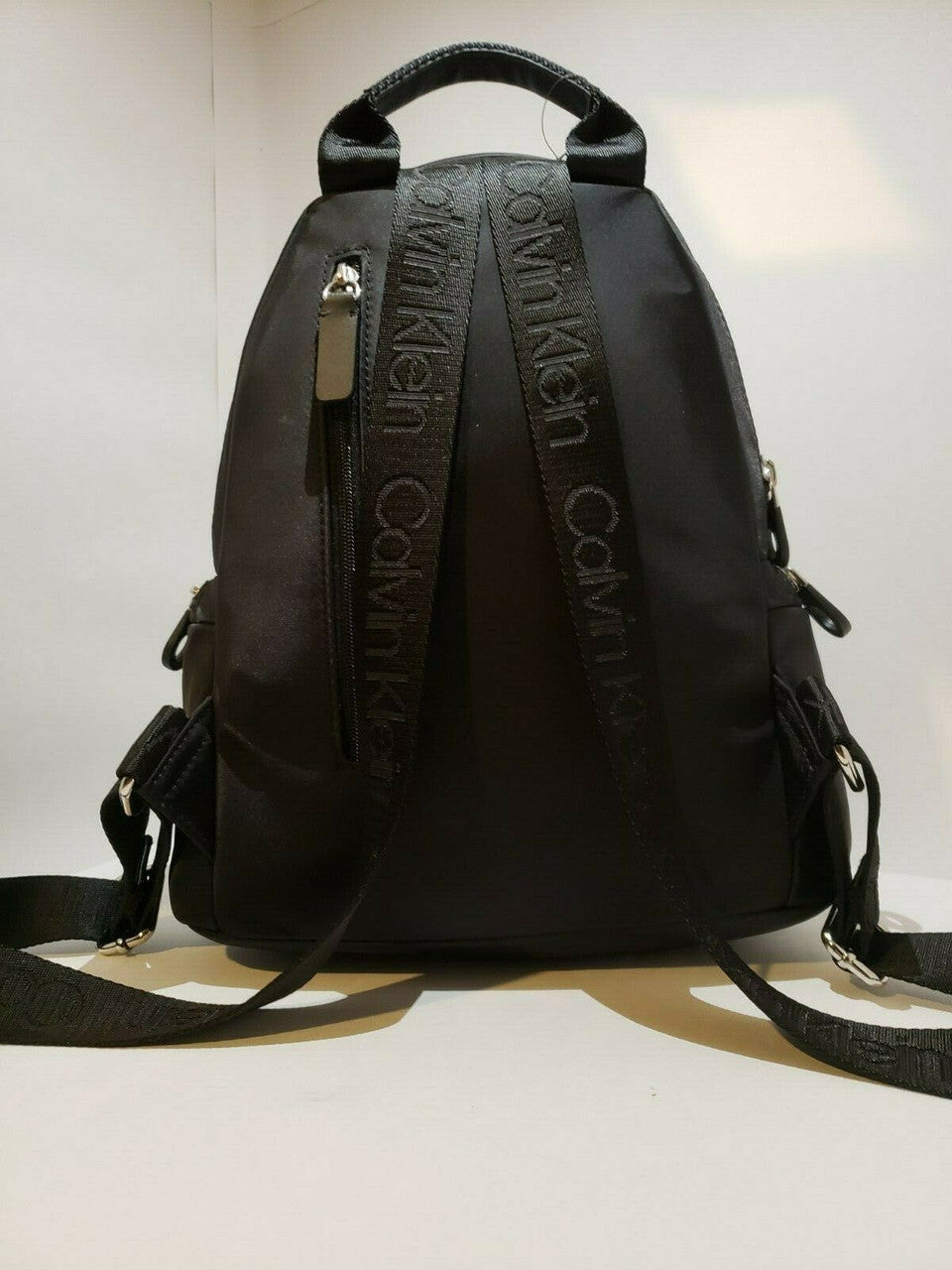 Calvin Klein Black and White Backpack Stylish Solid