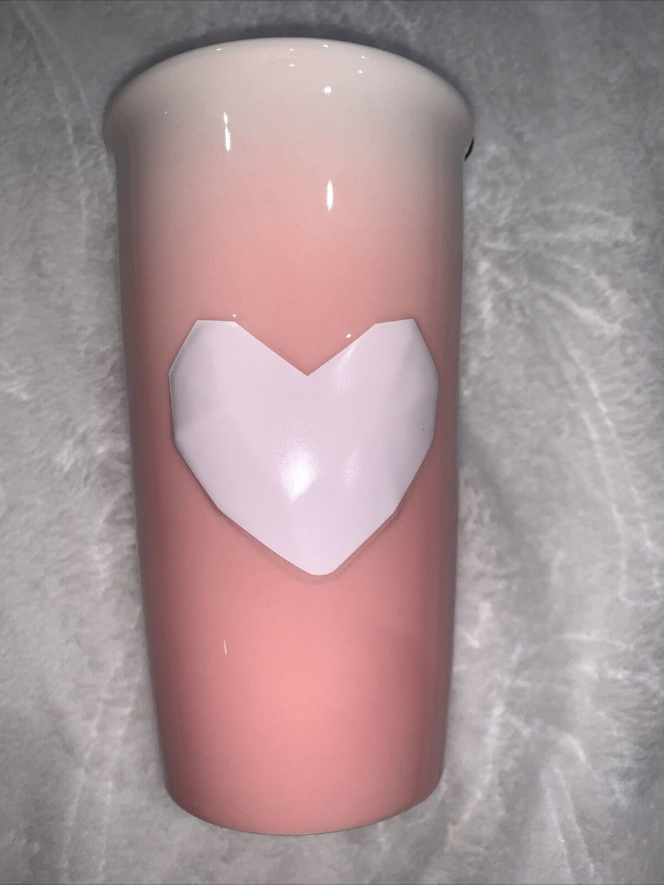 Season Of Love Travel Mug Heart Pink 11.15fl Oz. Ceramic