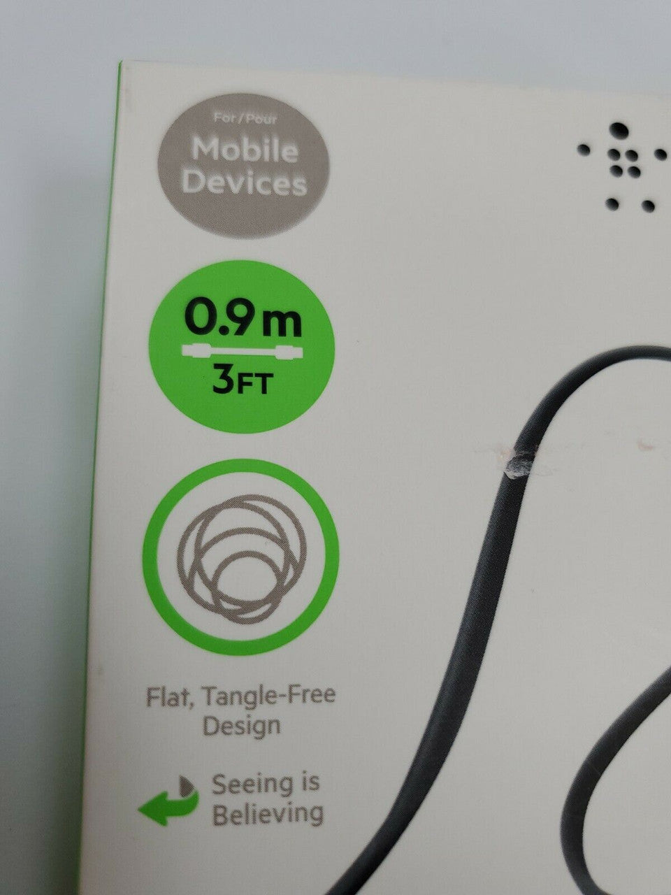 Belkin Mixit AUX Cable  3 ft For Mobile Devices Black Tangle free