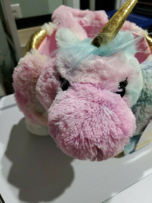 Plush Unicorn Basket  Cottontail Lane Pastel Rainbow Tie Dye Easter/birthday