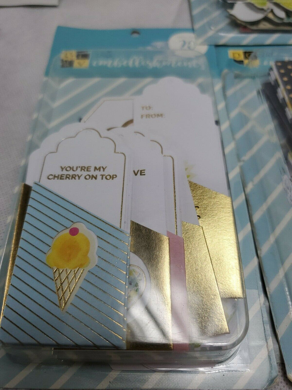 Lot Of Birthday Tags Invitations cards Cute Icons Press apply transfers 8 pc