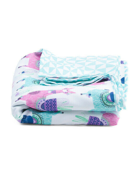 Cynthia Rowley llama picnic blanket folded 50x60 inches