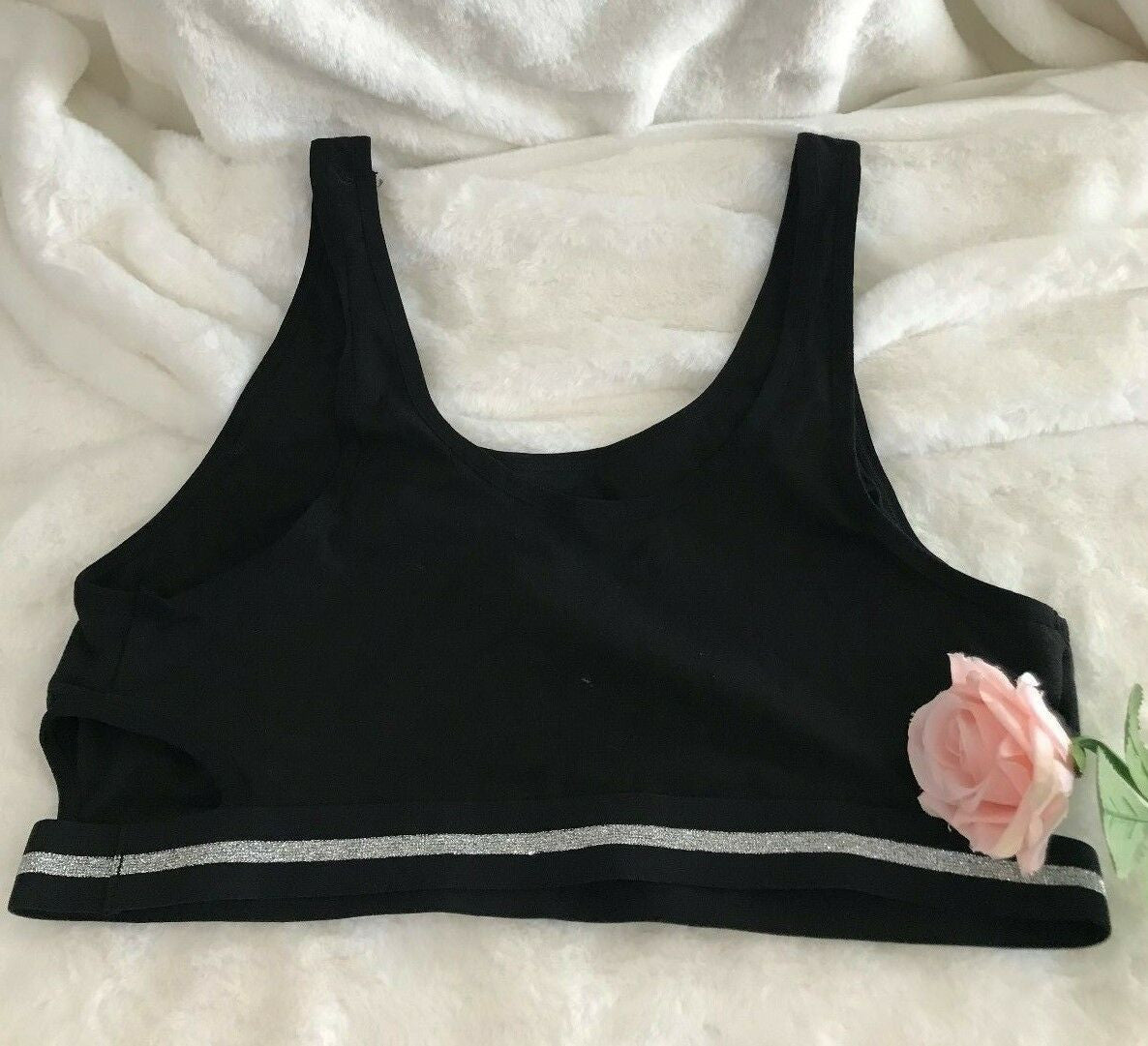 No Boundaries Racerback Sports Bra novelty humor sporty Size 42