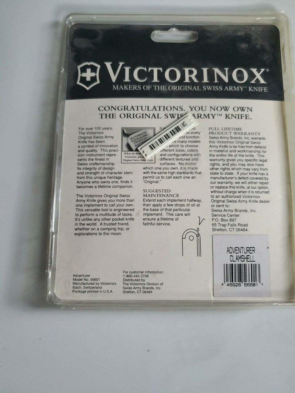 Original Victorinox "Adventurer" Swiss Army Knife Slide-Locking Model