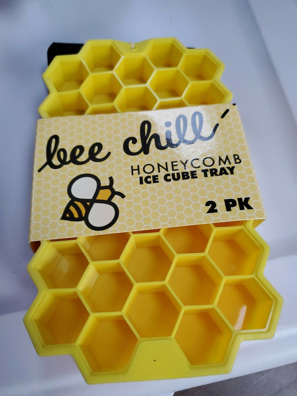 BEE CHILL Honeycomb Ice Cube Trays 2-Pack Silicone Dishwasher Safe  Evriholder