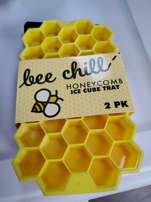 BEE CHILL Honeycomb Ice Cube Trays 2-Pack Silicone Dishwasher Safe  Evriholder