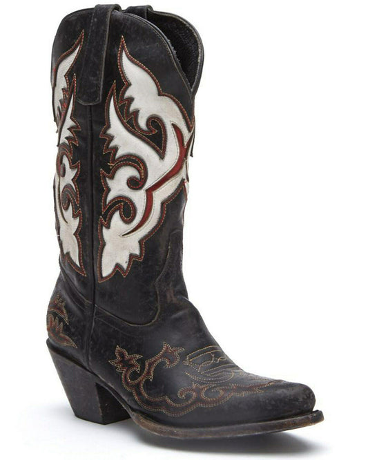 Women Stampede Western Cowboy Boot Snip Toe Black Size 6.5