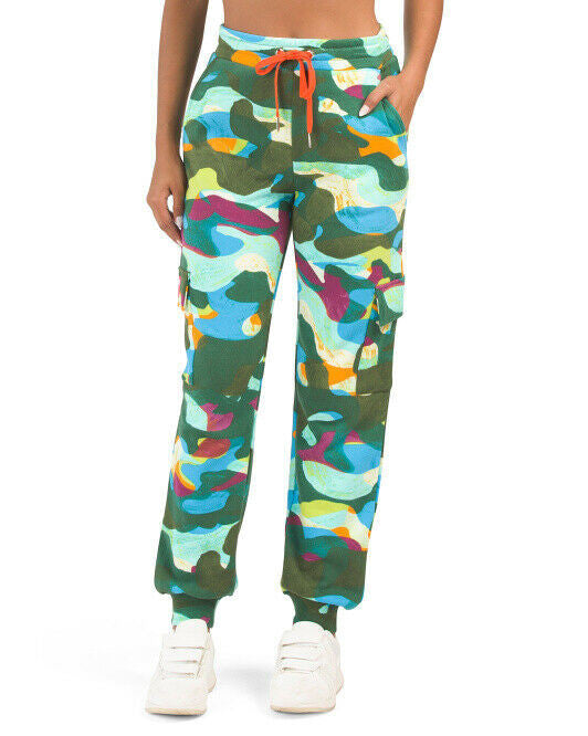 Juicy Couture Abstract Camo Printed Cargo Joggers XS