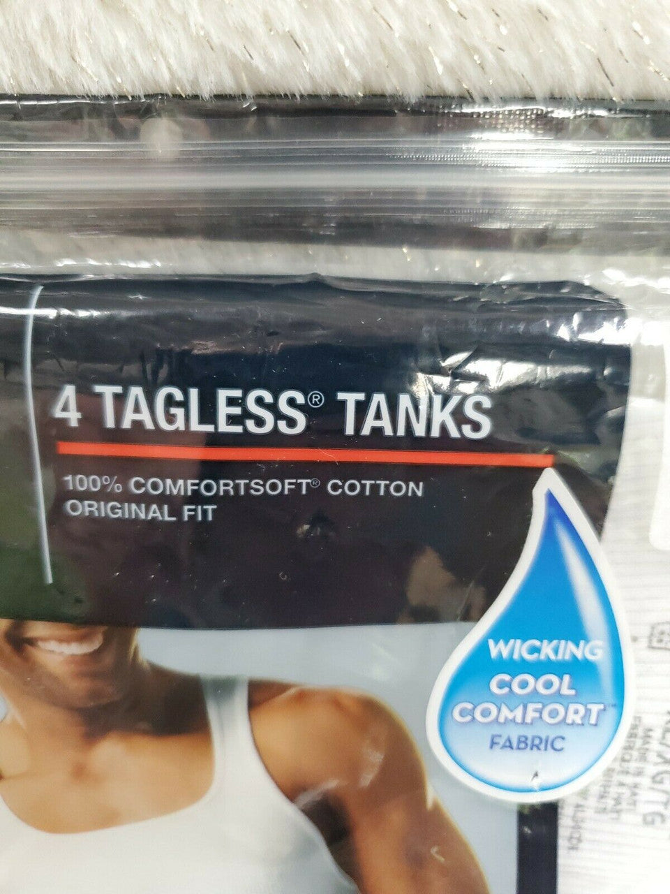 HANES Men's Comfortsoft Tanks  pack of 4 100% cotton Tagless