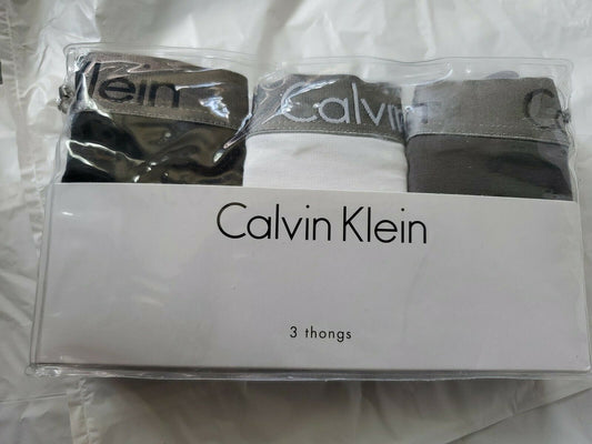 Calvin Klein Carousel Thong Panty 3 Pack   QD3590 Sz L