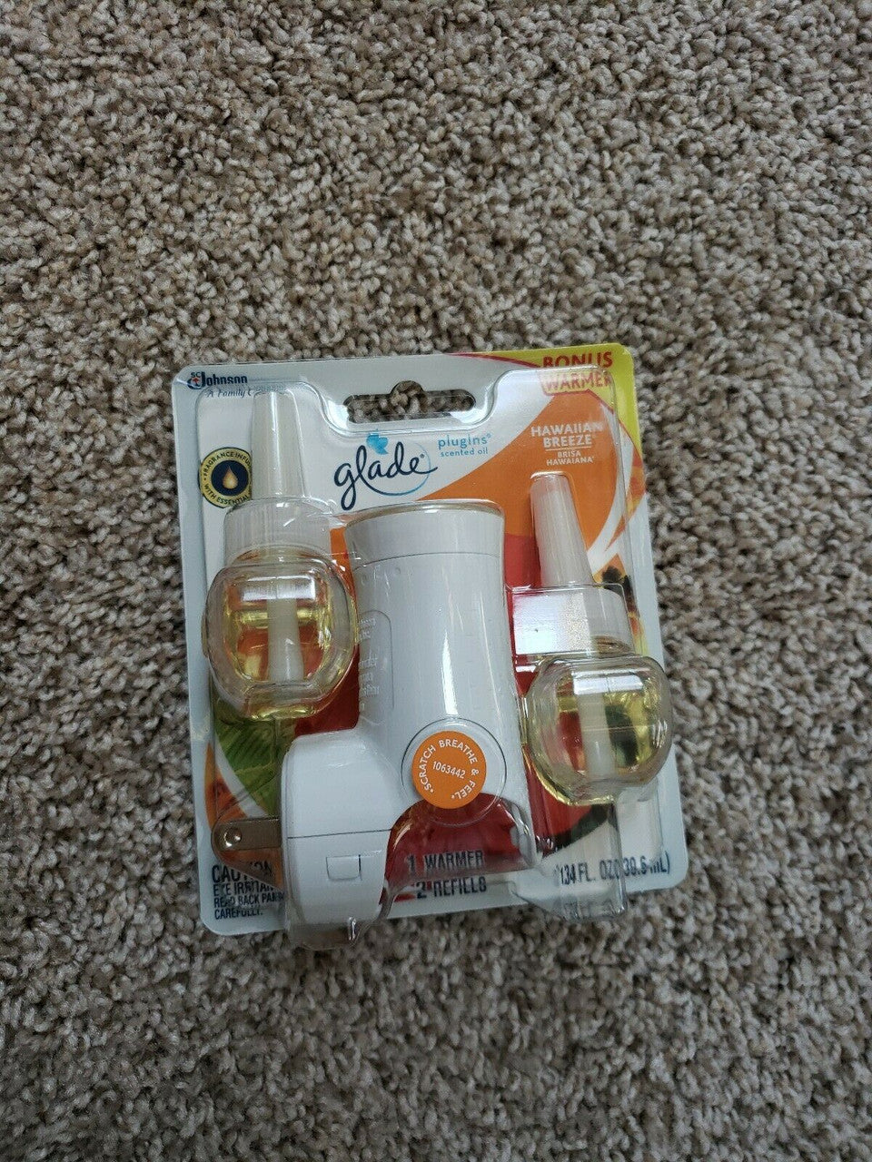 Glade PlugIns Hawaiian Breeze 1 Warmer And 2 Refills