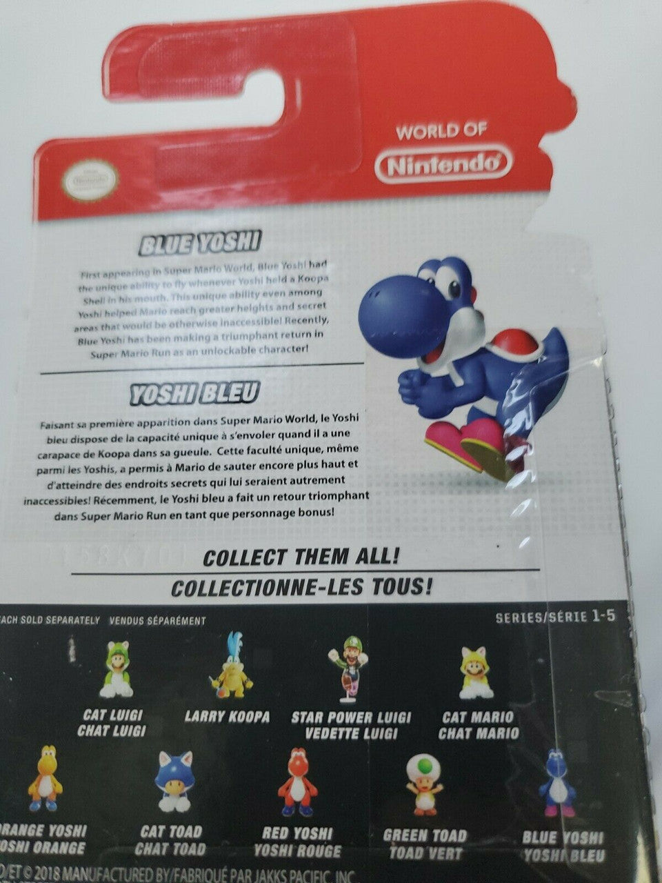 Blue Yoshi World of Nintendo Super Mario Bros 2.5" Figure Jakks Pacific Series