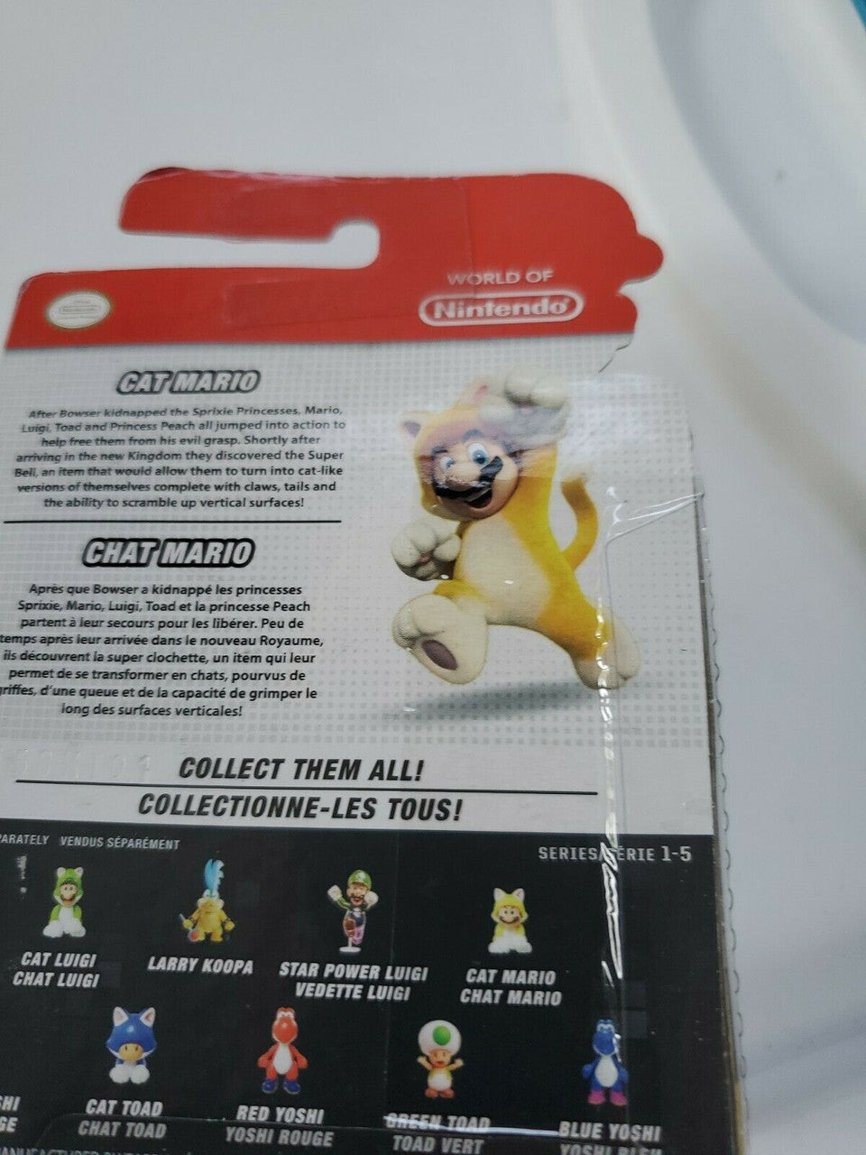 Cat Mario Action Figure 2.5" World Of Nintendo  Jakks  2016 Super Mario