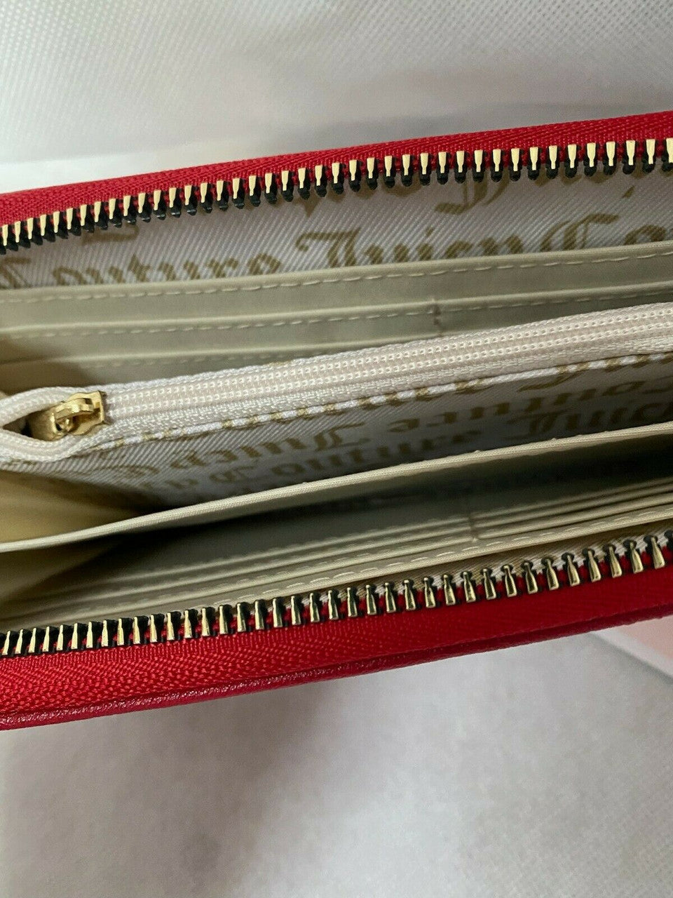 Juicy Couture Wallet Blings Gold Silver Shining Crown Scarlet Red