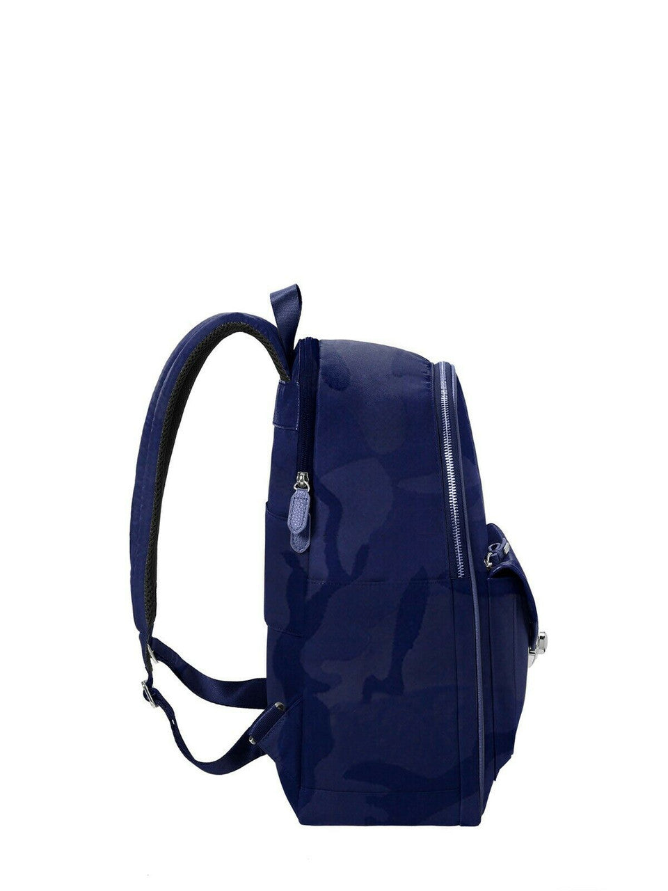 Baggallini Granada Laptop Backpack Blue Camouflage w/ RFID wristlet