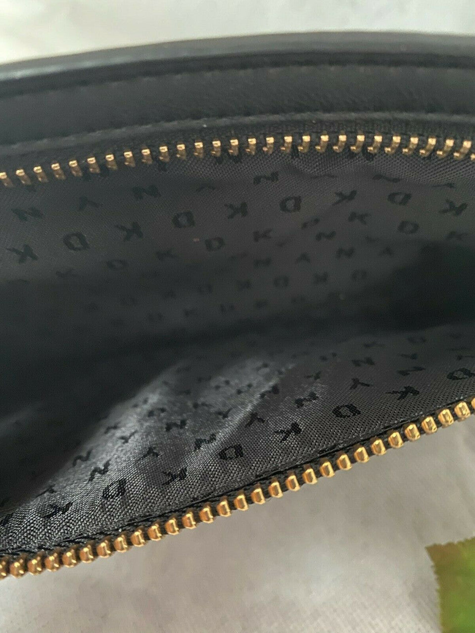 DKNY Tilly Logo LG Wristlet Black Wallet