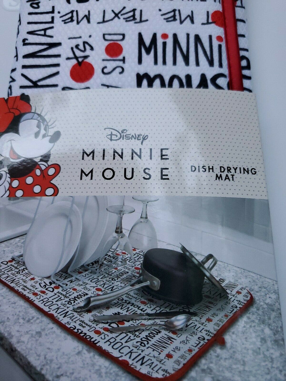 Disney Minnie Mouse Dish Drying Mat 16×18