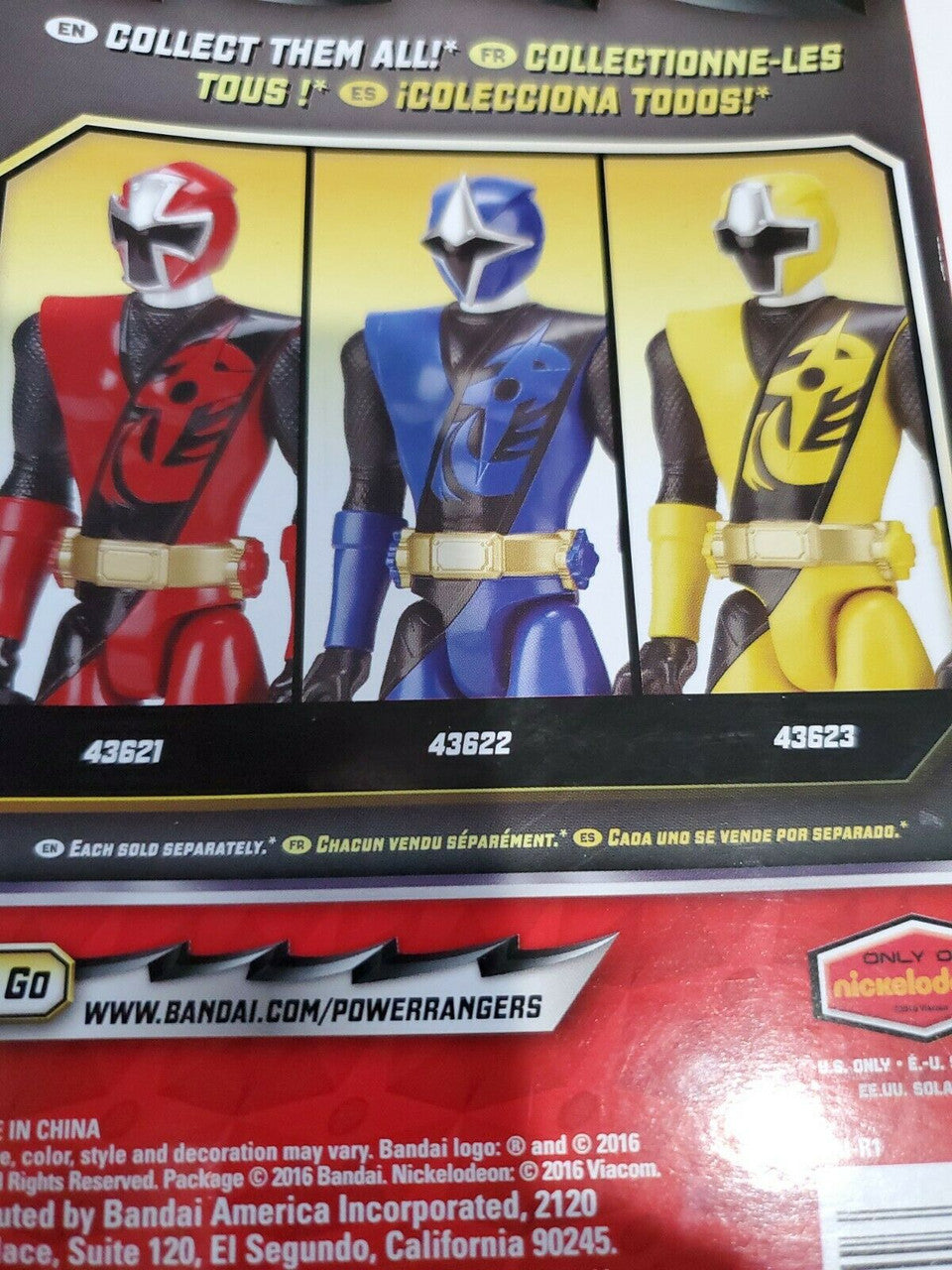 Power Rangers Ninja Steel Red Ranger 12" Action Figure 2016  Bandai SCG Toy