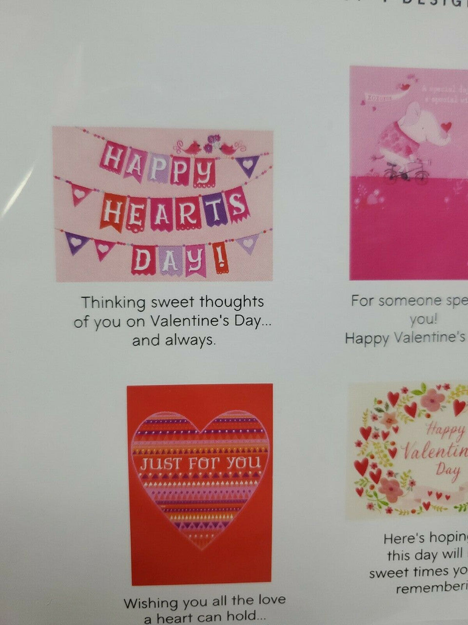 Hallmark Valentine's Day Cards Four Variety Packs (24 Cards)Lot of 4 packages
