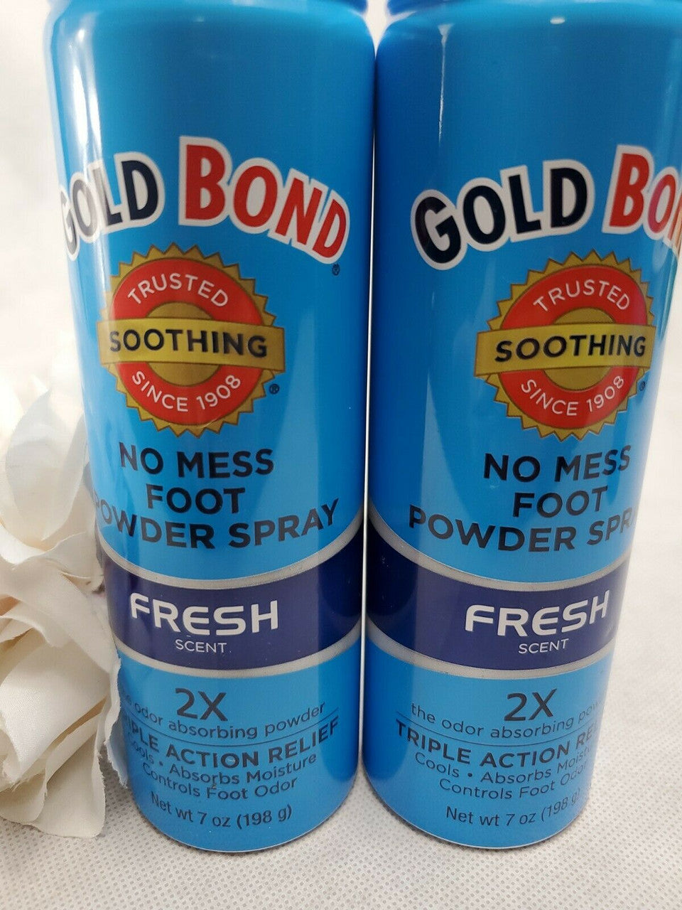 2 Pack Gold Bond No Mess Foot Powder Spray Fresh 7 Oz Each