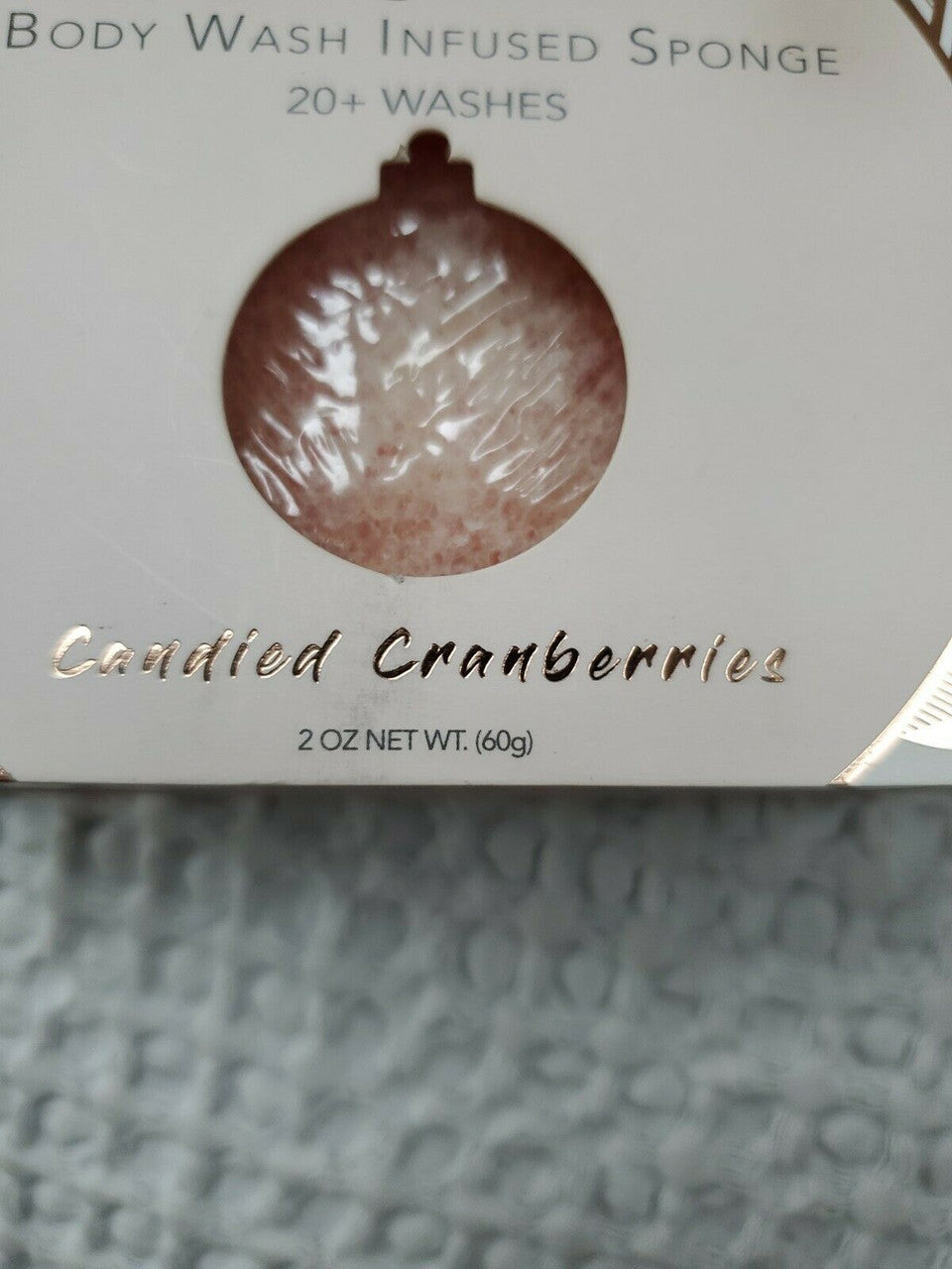 Spongeables Anti-Cellulite Body Wash Sponge Candied Cranberries 20 +washes 2 oz