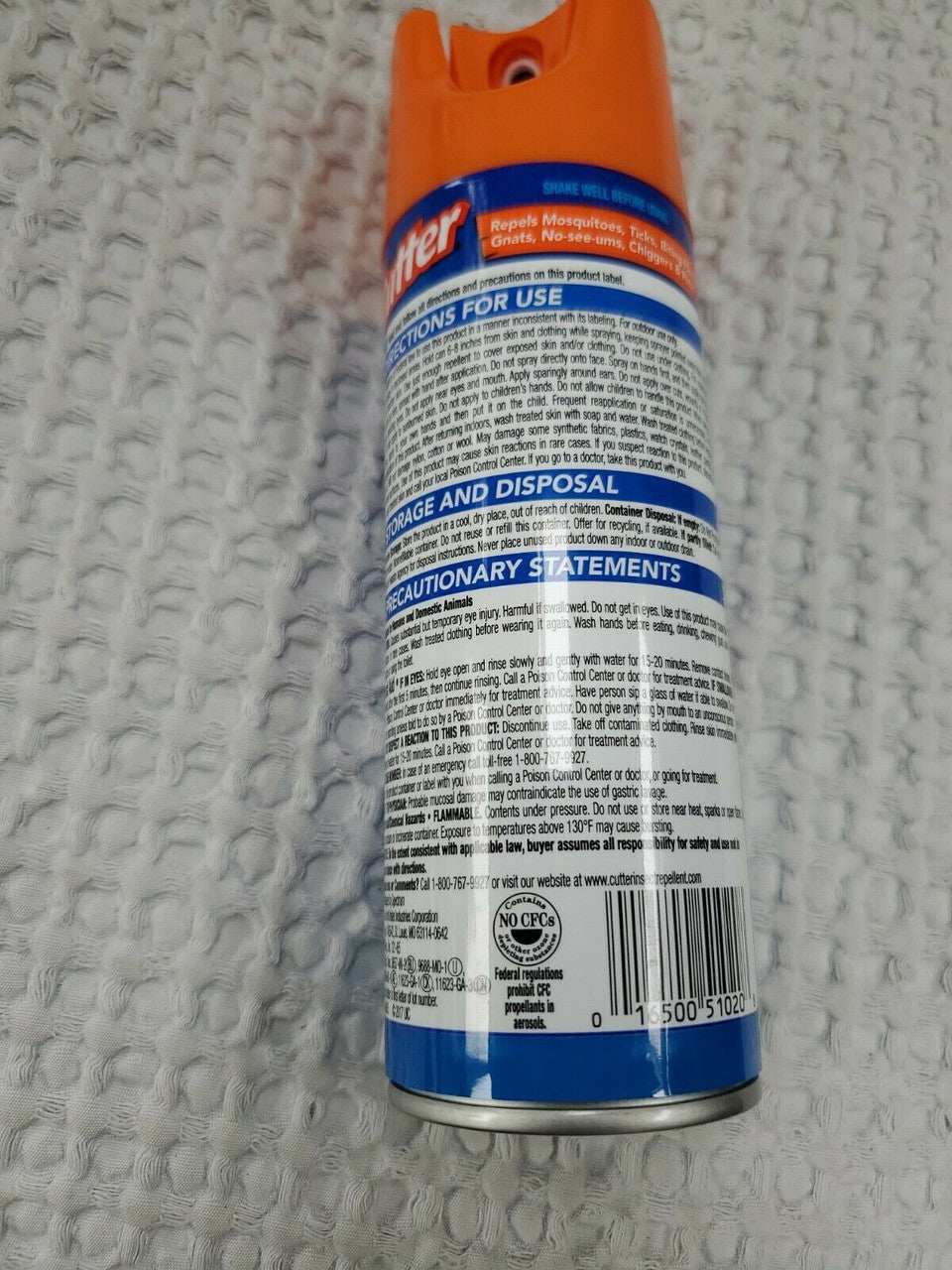 Cutter Unscented INSECT REPELLENT SPRAY Mosquitoes Flying Biting Bugs 6 oz 51020