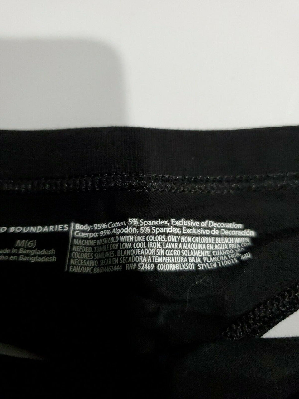 No Boundaries Women Cotton Thong Panty Black M ( 6 )