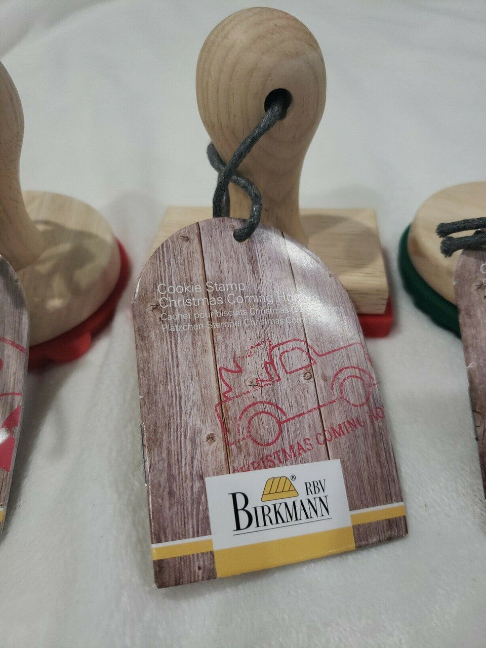 Birkmann Christmas Cookie Stamps Set Of 4 Mistletoe Candy Cane Truck Stocking