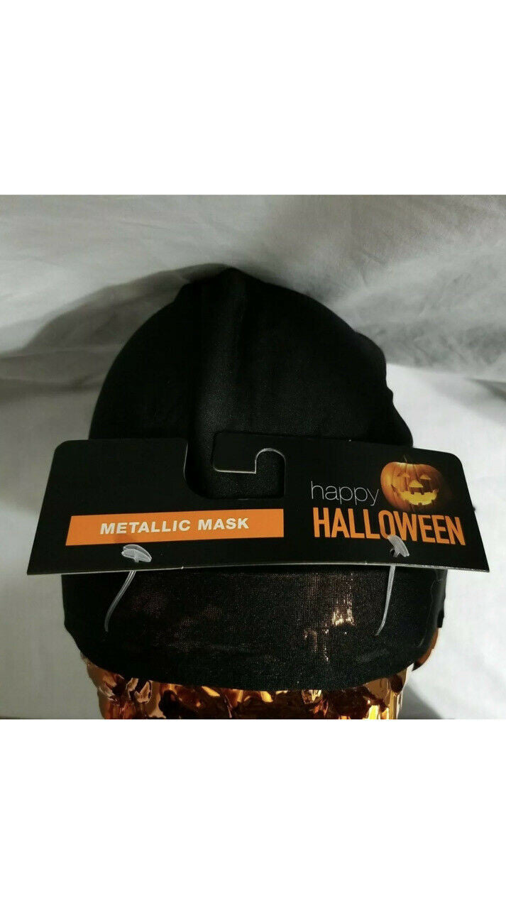 Happy Halloween Metallic Copper Mask Skull Costume Halloween Mask