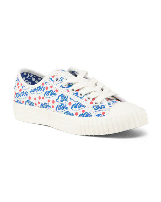 JULIEN DAVID BATA Lace Up Sneakers Size 4 printed textile Bata athletic
