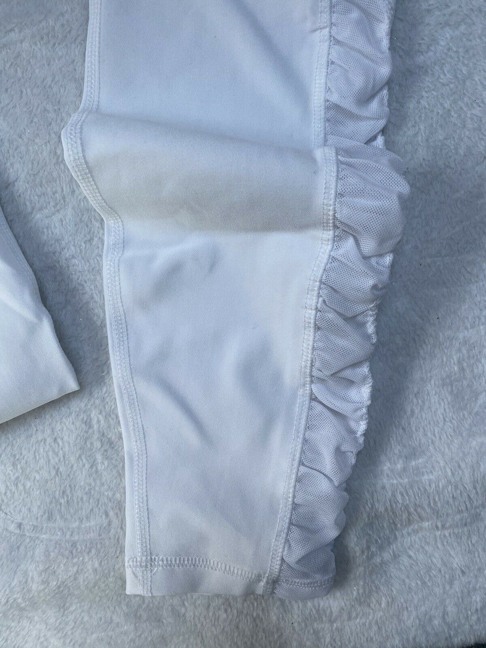 rbx high waist shirred mesh side legging Size L white full length