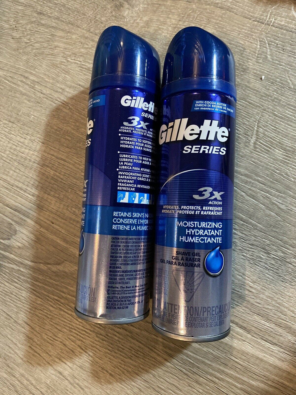2 Pcs Gillette Series Shave Gel Moisturize 7 oz