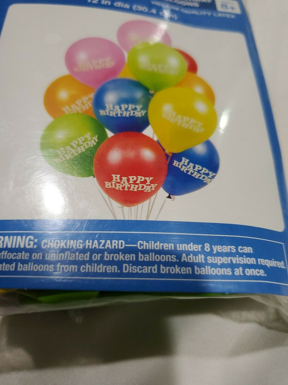 Walgreens Happy Birthday Color Assorted HELIUM QUALITY Balloons 12" 2 pack 30 pc