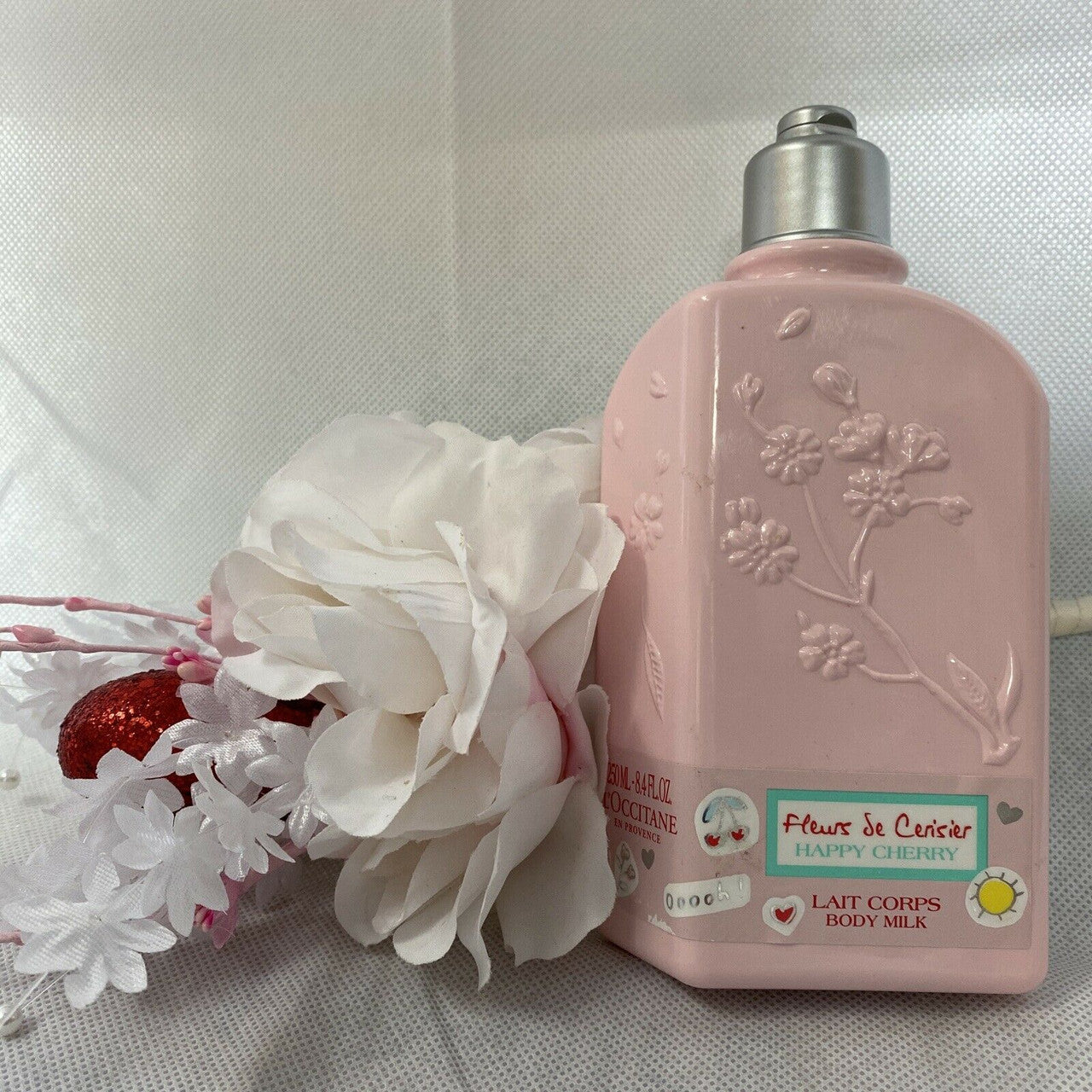 L'OCCITANE En Provence Happy Cherry Body Milk 8.4 fl oz / 250 ml.