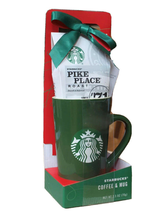 Starbucks 2020 Pike Place Coffee and 16 oz Green Classic Mug Gift Set