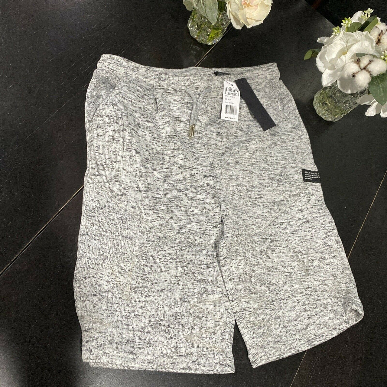 Big Boys Sweater Shorts XL (18/20) Heather Marled