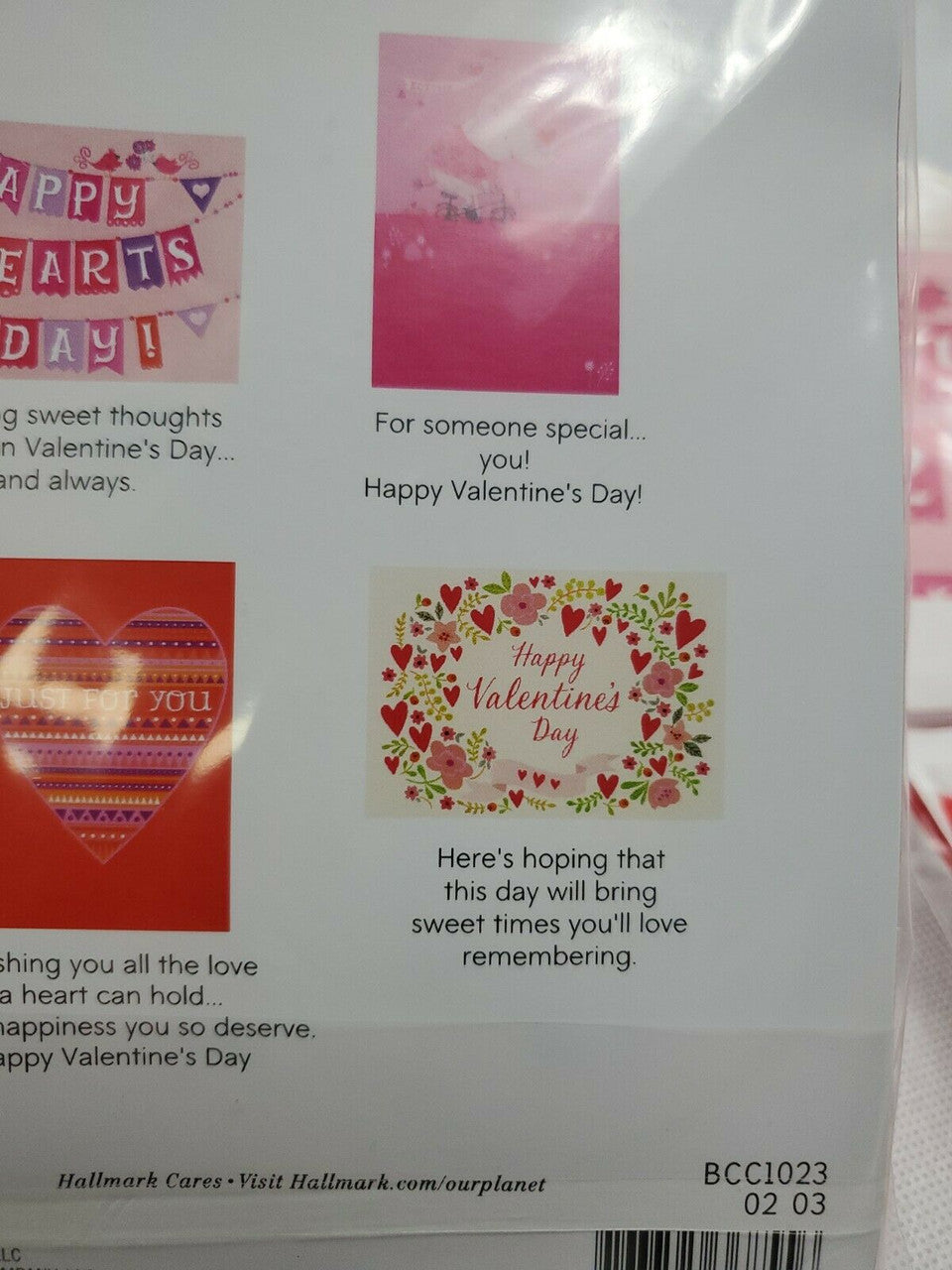 Hallmark Valentine's Day Cards Four Variety Packs (24 Cards)Lot of 4 packages