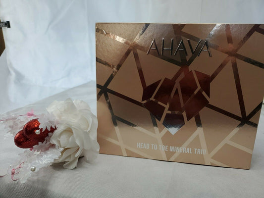 AHAVA Head to Toe Mineral Trio - Shower Gel, Hand Cream, Body Lotion. 3.4Oz EACH
