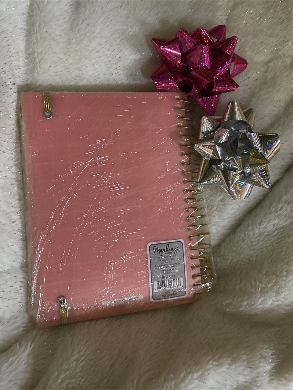 3 In 1 Journal Diary GOOD VIBES ONLY 480 Pages Pink Gold Spiral