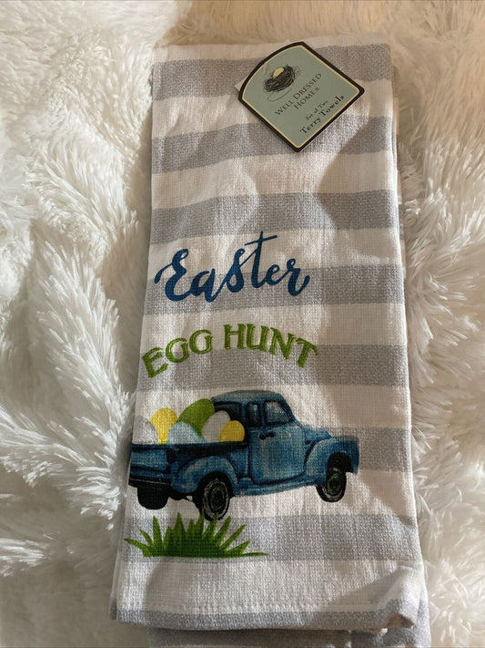 Easter Egg Hunt Set Of 2 Terry Towels Well Dressed Home
