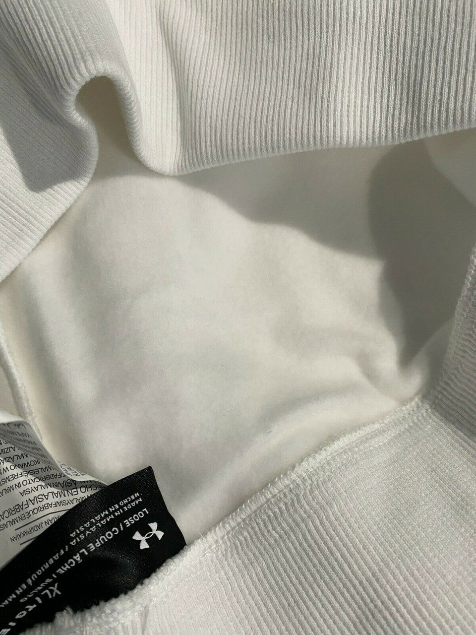 Under Armour women rival fleece pants joggers white silver XL