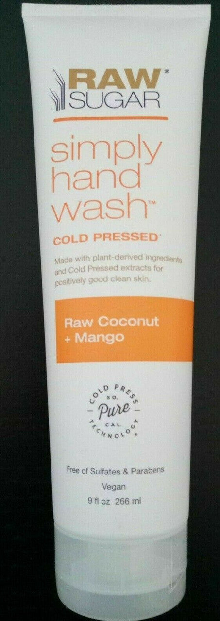 RAW SUGAR Simply Hand Wash Cold Pressed, Raw Coconut + Mango, 9 fl oz